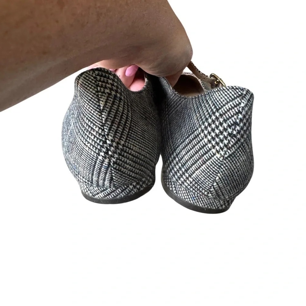 Cole Haan - Bridge Mary Jane Ballet Flats Gray Plaid Sz 8